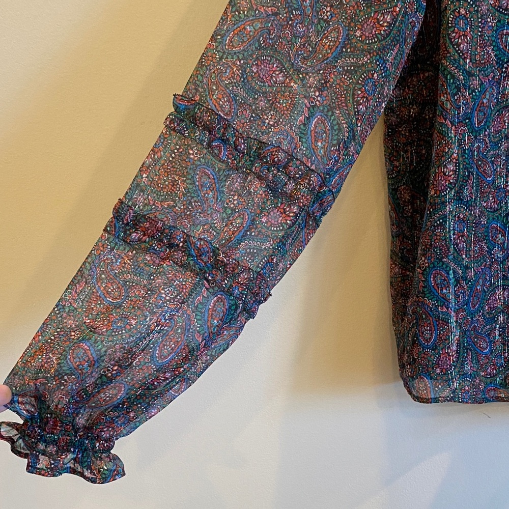LOFT Multicolor Paisley Blouse - Picture 3 of 6